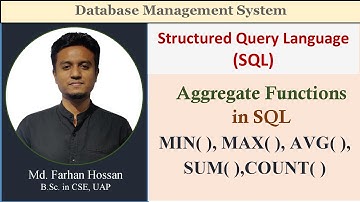 Lec: 70 | Aggregate Functions | MIN(), MAX(), AVG(), SUM(), COUNT() | SQL | DBMS | Bangla Tutorial