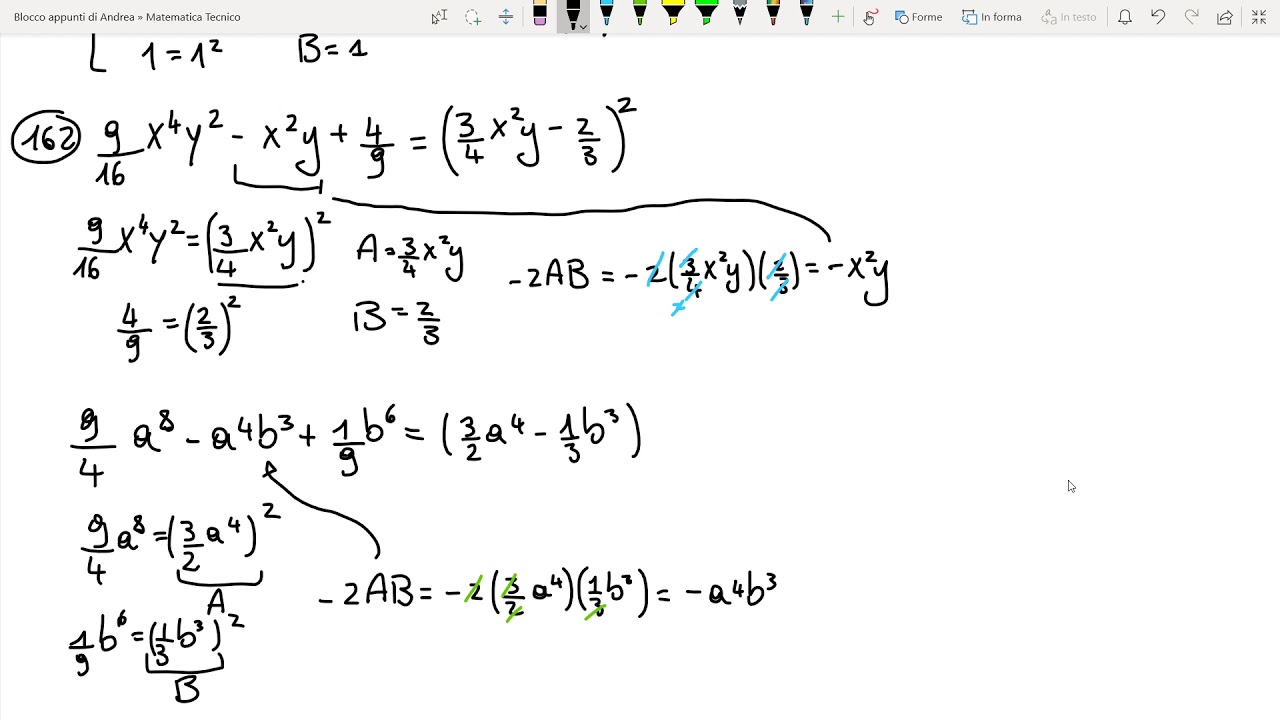 Scomposizione mediante prodotti notevoli: quadrati, cubi e riepilogo delle tecniche viste finora