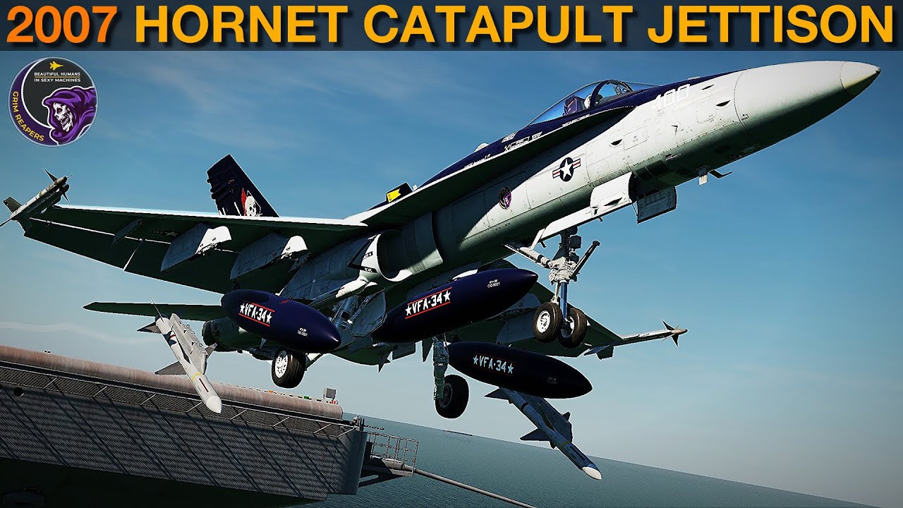 2007 Why Does FA18 Jettison Fuel Tank After Catapult Shot? DCS Reenactment YouTube