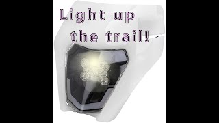 JFG RACING Dirt Bike LED Headlight! Aziz, LIGHT!!
