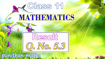 Result 5.3 Ex 5.2 Class 11 Mathematics