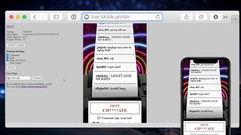 tiktok live printer virtual free script