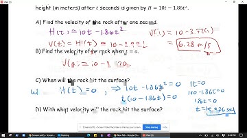 Basic Projectile Motion Using Calculus