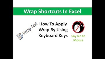Wrap Shortcut in Excel || How to Wrap Text by using keyboard keys || Excelism