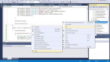 267 ASP .NET MVC - Create Model and SQLCommand to Save Analytics for Tutorial Project