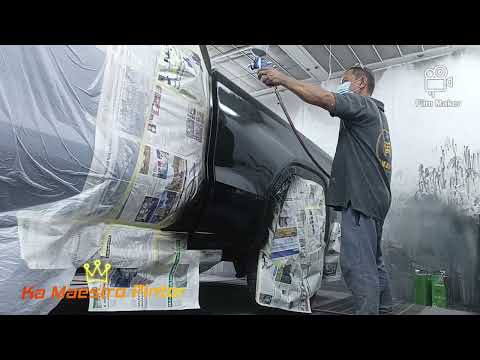 EP487/GMC Sierra ( pick up truck )Body Repair&paint/Paraan pano gayahin ang under coat sa masilya?