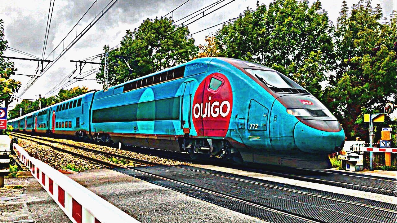 OUIGO, TGV... au PASSAGE À NIVEAU D'ANTONY - PN N°9 de FONTAINE-MICHALON