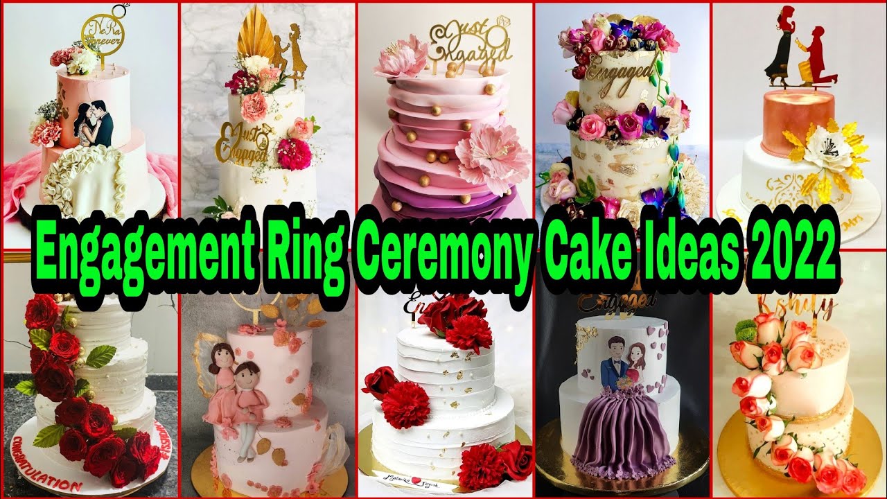 Engagement Cake Designs 2022/Ring Ceremony Cake Ideas/Just Engaged Cake  Designs/Wedding Cake/Cakes - YouTube