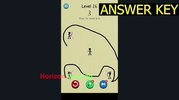 Draw to Save Stickman Puzzle LEVEL 26 - Gameplay Walkthrough Android IOS
