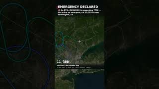 EMERGENCY DECLARED — 🚨 An E75L (RPA4338) is squawking 7700 — declaring an emergency at 32,325 ft…