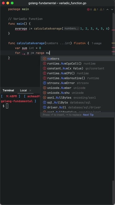 GoLang Fundamental: Variadic Function - YouTube
