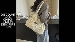 1 Piece Large Capacity Tote Bag fashion Shoulder Canvas Bag Work Commuting Bucket Bag