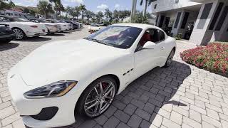 2017 Maserati GranTurismo Coupe in White over Red Interior