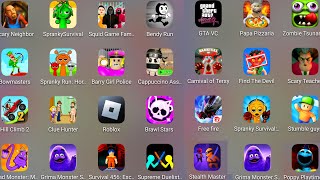 Grimace Monster Scary Survival,Barry's Police Girl,Poppy Playtime 4,Survival 456: Escape Challenge..