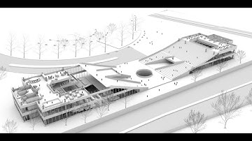 Axonometric Animation of Public Library - Savan Kothadiya