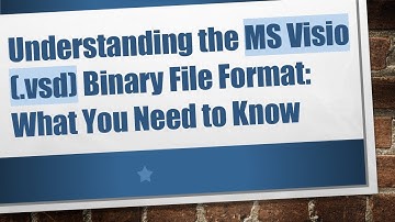 Understanding the MS Visio (.vsd) Binary File Format: What You Need to Know