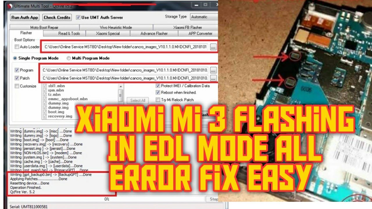 Xiaomi Mi 3 Flashing In Edl Mode|| Solution 💯 Tested By