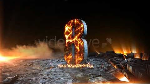 Magma Fragmentation Countdown - motion graphics video