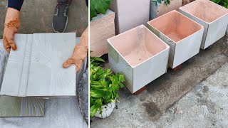 Tiles se gamla | Cement pot | gamla making with tiles | DIY | cement craft-gamla kaise banaye
