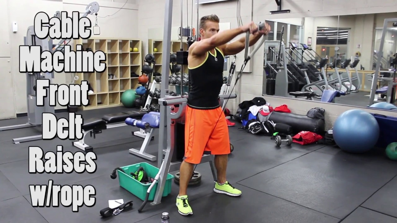 Cable Front Delt Raises using Rope 