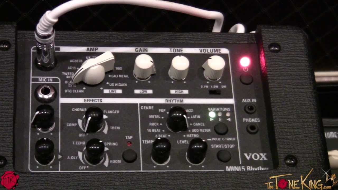 NAMM '13 - Vox MINI5 Rhythm Amp & StompLab IIG Demos - YouTube