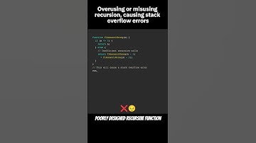 Overusing or misusing recursion, causing stack overflow errors #javascript #codingtips