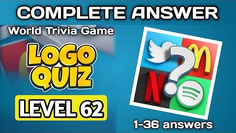 Logo Quiz, World trivia game | level 62 answers @brainitquizzes  #logoquiz