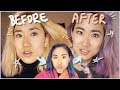 DIY PASTEL PURPLE HAIR FROM BLONDE｜MANIC PANIC｜ASIAN HAIR