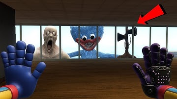 SCP-096 HUGGY WUGGY AND SIREN HEAD HAVE TAKEN OVER THE BIG CITY | Garry’s Mod