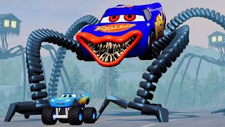 Live Epic Escape From Lightning McQueen Eater Monsters in BeamNG.Drive! Insane Crashes & Stunts screenshot 3