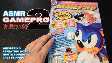 ASMR - GamePro Magazines 2, whispering, mouth sounds, REPEATING WORDS, page flipping, rambling