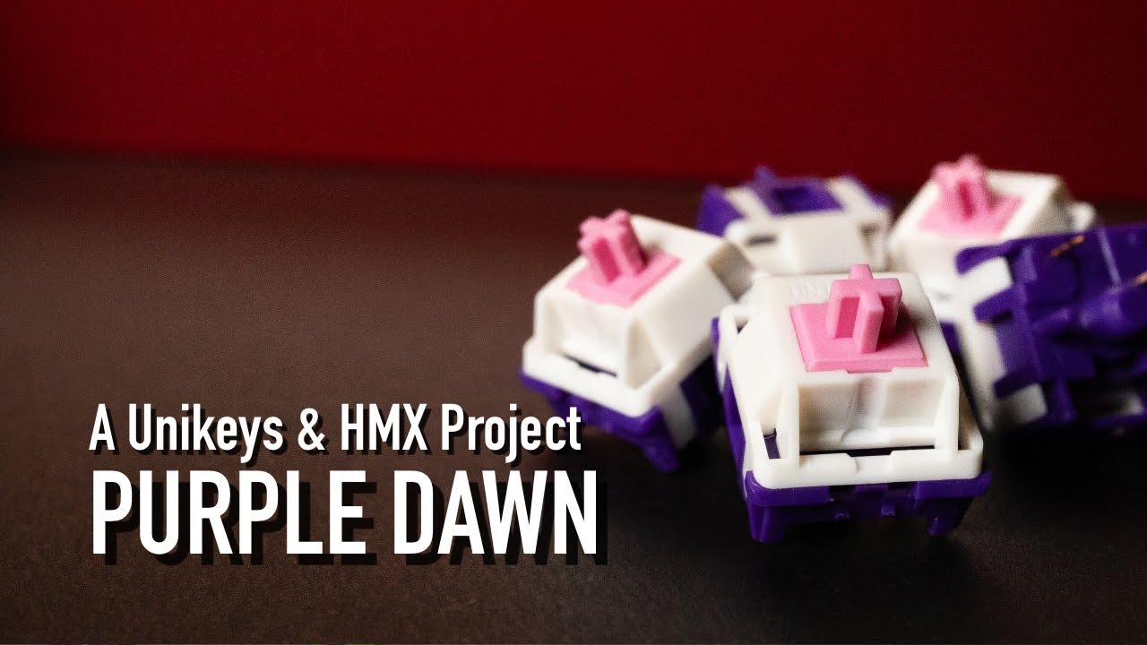 Unikeys x HMX Purple Dawn Linear Switches (10pcs): Factory Lubed