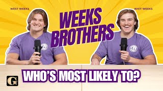 Celebrity LSU FOOTBALL's WEEKS BROTHERS on WHO'S MOST LIKELY TO? | Gordon McKernan Injury Attorneys Profile