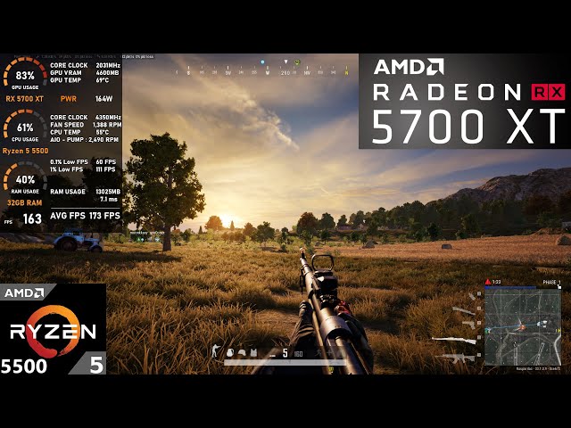 RX 5700 XT + Ryzen 5 5500 : PUBG (Tested in Late 2024) - YouTube