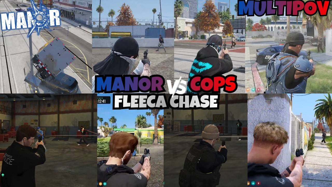 Manor Get in a PD Shootout After a Fleeca Chase Goes South | MULTPOV | NOPIXEL 4.0 GTA RP