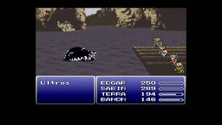 Final Fantasy VI: Defeating Ultros in Lete River - Square Sony Playstation