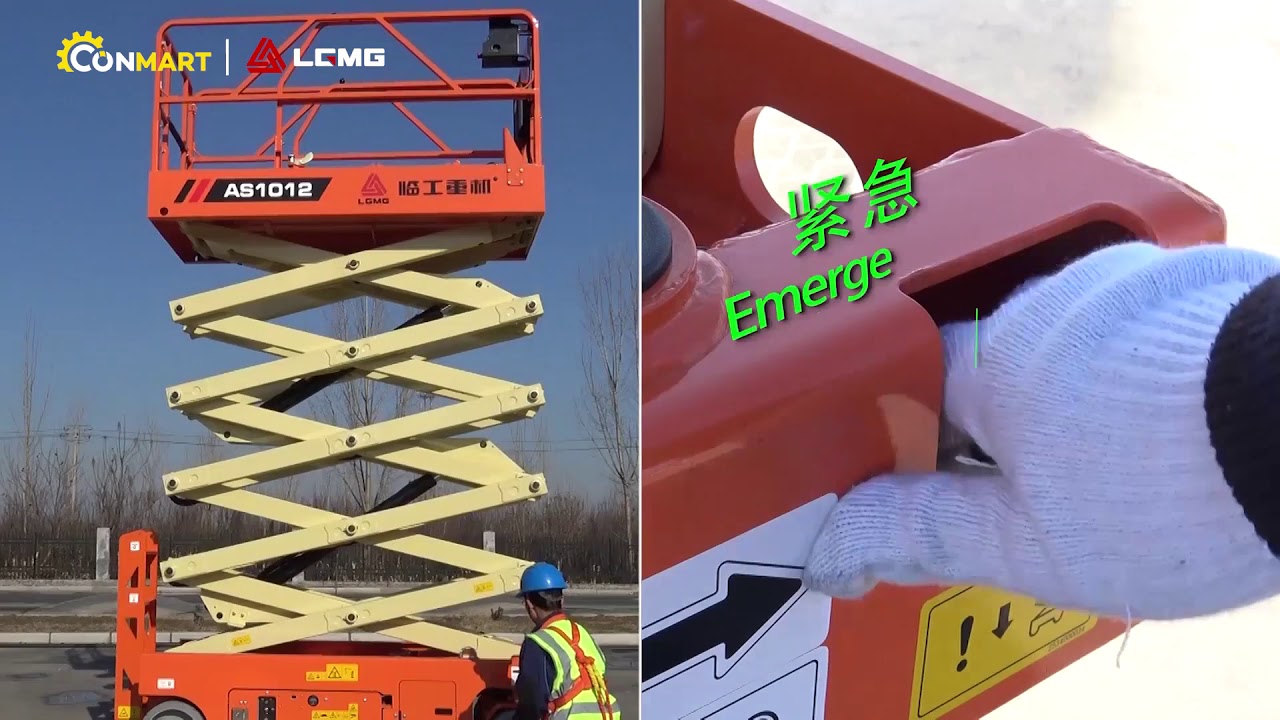 LGMG Scissor Lift AS1012 Walkaround YouTube