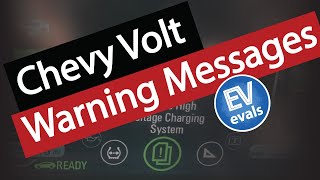 2013 Chevy Volt - Warning Messages
