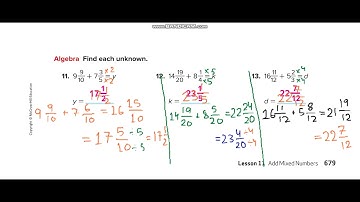 Grade 5 Chapter 9 Lesson 11 Add Mixed Numbers