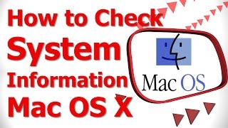 To check system information mac os x: - click on the apple icon at top
of your screen and about this more info it will bring ...
