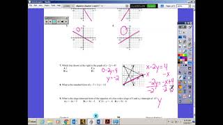ALGEBRA chapter 3 and 4 test two for test corrections