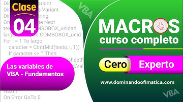 VIDEO 04 - Las variables de VBA  - Fundamentos