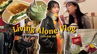 living alone vlog🎧📎waking up at 7AM, groceries, adulting, mental break down (i wish i was kidding)