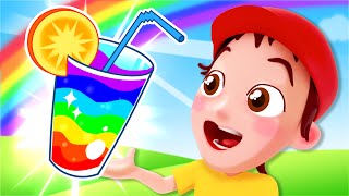Rainbow Juice Song 🌈| Colors Song \& Nursery Rhymes