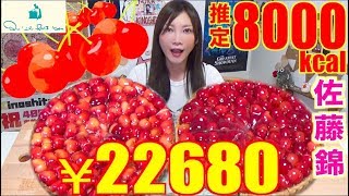 【LUXURY MUKBANG】 [Qu'il Fait Bon] Cherry & American Cherry!! 2 TARTS! [204$ IN TOTAL] 8000kcal[CC]