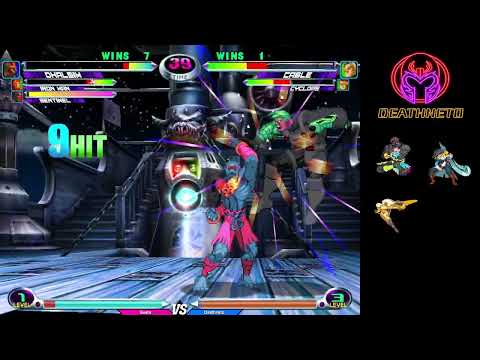 MvC2 Dhalsim 190% rushdown, mixup, unfly double K.O. sequences (with Sentinel Rocket Punch) 8/9/23
