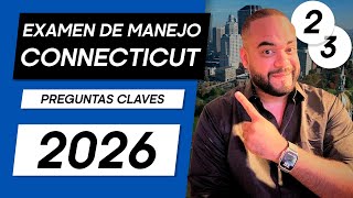 EXAMEN TEORICO DE MANEJO CONNECTICUT 2026 I Aprobarás con estas preguntas #2 Y 3