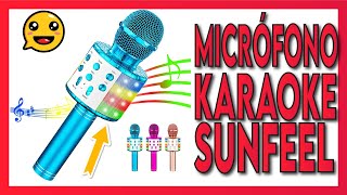 SUNFEEL Micrófono de karaoke inalámbrico Bluetooth con luces LED  controlables - YouTube