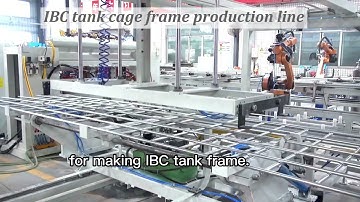 IBC tank cage frame production line automatic cage grid welding machine/tube frame bending machine