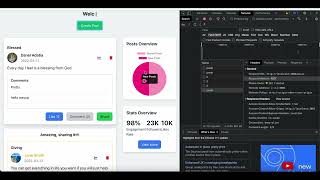 ReactJS Tailwind Create, Read, Share, Like, Comment, Delete Application
